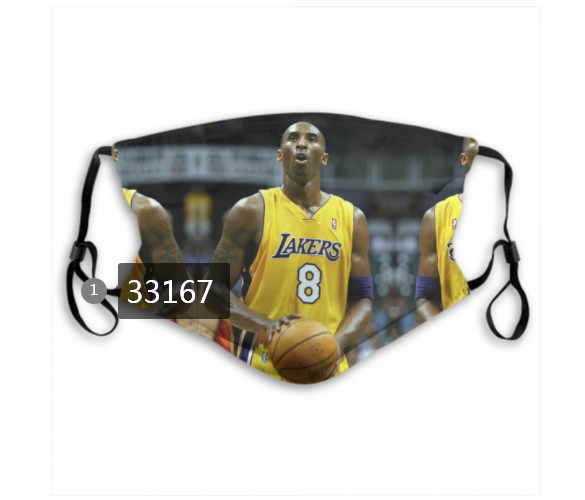 2021 NBA Los Angeles Lakers 24 kobe bryant 33167 Dust mask with filter